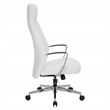 Scranton & Co High-Back Office Chair in Snow White with Chrome Base