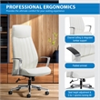 Scranton & Co High-Back Office Chair in Snow White with Chrome Base