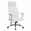 Scranton & Co High-Back Office Chair in Snow White with Chrome Base