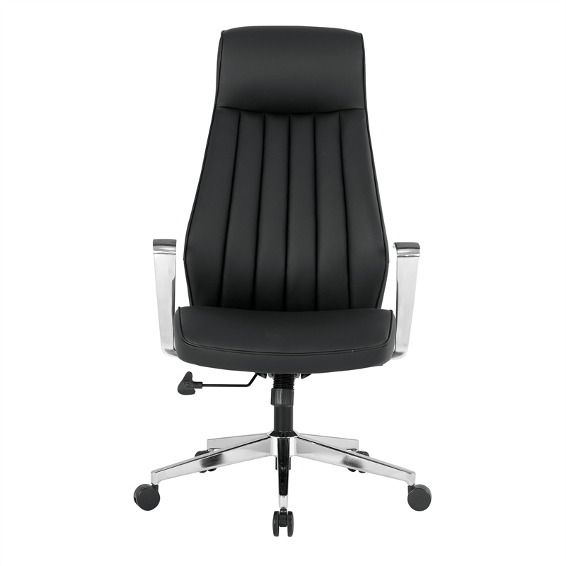 Scranton & Co Contemporary High Back Office Chair in Dillon Black Fabric