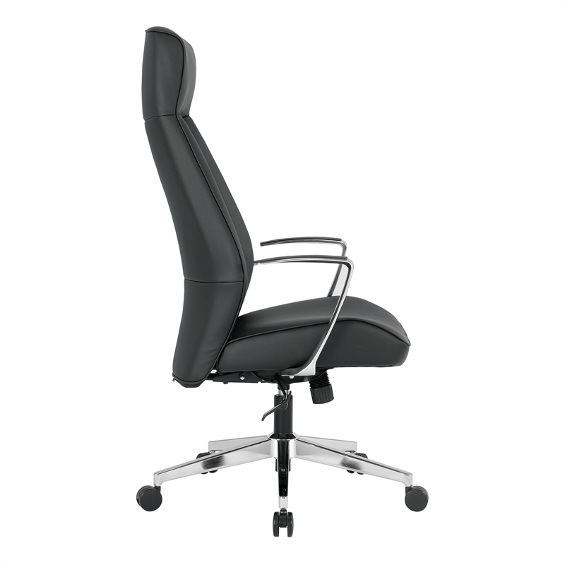 Scranton & Co Contemporary High Back Office Chair in Dillon Black Fabric