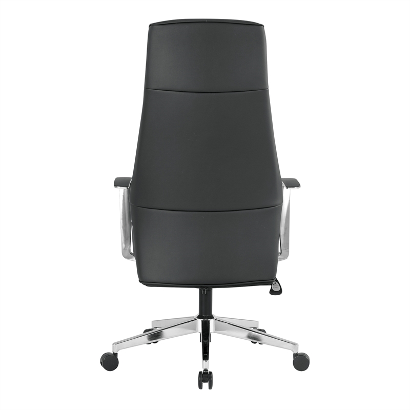 Scranton & Co Contemporary High Back Office Chair in Dillon Black Fabric