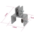 Scranton & Co Protective Privacy Panel Adjustable Mounting Clamps (Pack of 2)