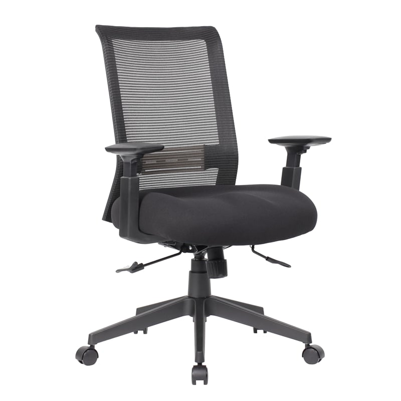 Scranton & Co Ergonomic Mesh Back Task Chair with Lumbar Support in Black