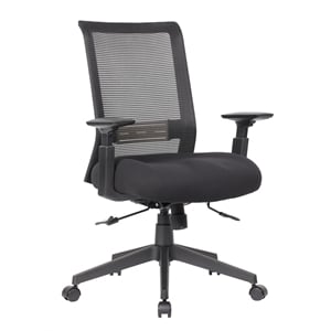 Scranton & Co Ergonomic Mesh Back Task Chair with Lumbar Support in Black