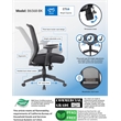 Scranton & Co Ergonomic Mesh Back Task Chair with Lumbar Support in Black