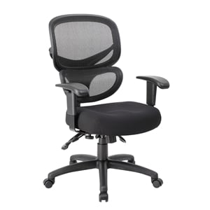 Scranton & Co Multi Function Mesh Task Chair with Adjustable Arms and 27&quot Base