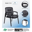 Scranton & Co Executive Mid Back LeatherPlus Guest Chair in Black