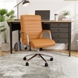 Scranton & Co Vinyl Executive Conference Chair with Arms in Caramel