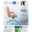 Scranton & Co Vinyl Executive Conference Chair with Arms in Caramel
