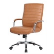Scranton & Co Vinyl Executive Conference Chair with Arms in Caramel