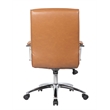 Scranton & Co Vinyl Executive Conference Chair with Arms in Caramel