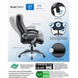 Scranton & Co Double Layer LeatherPlus Executive Chair in Black