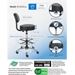 Scranton & Co Vinyl Mid-Back Medical/Drafting Stool with Chrome Footring - Black