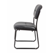 Scranton & Co LeatherPlus Guest Chair with Contoured Lumbar Support in Black