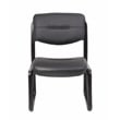 Scranton & Co LeatherPlus Guest Chair with Contoured Lumbar Support in Black