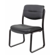 Scranton & Co LeatherPlus Guest Chair with Contoured Lumbar Support in Black