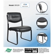 Scranton & Co LeatherPlus Guest Chair with Contoured Lumbar Support in Black