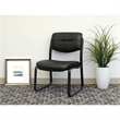 Scranton & Co LeatherPlus Guest Chair with Contoured Lumbar Support in Black