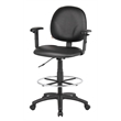 Scranton & Co Adjustable Arm Faux Leather Drafting Stool with 27