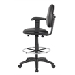 Scranton & Co Adjustable Arm Faux Leather Drafting Stool with 27