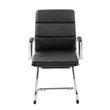 Scranton & Co CaressoftPlus Mid-Back Executive Guest Chair in Black