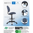 Scranton & Co Contoured Fabric Drafting Stool with 20