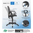 Scranton & Co LeatherPlus Drafting Stool with Loop Arms and Footring in Black