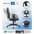 Scranton & Co Faux Leather Task Chair with Adjustable Arms in Black