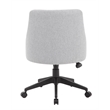 Scranton & Co Poly-Linen Guest Chair with Casters and Curved Back in Grey