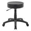 Scranton & Co Faux Leather Swivel Drafting Stool with Nylon Base in Black
