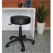 Scranton & Co Faux Leather Swivel Drafting Stool with Nylon Base in Black