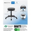 Scranton & Co Faux Leather Swivel Drafting Stool with Nylon Base in Black