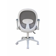 Scranton & Co Mesh Mid Back Task Chair with Flip-Up Arms in Grey/White