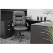 Scranton & Co LeatherPlus High Back Executive Chair with Tilt Lock in Black