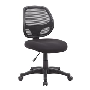 Scranton & Co Commercial Grade Mesh Task Chair with Lumbar Support in Black