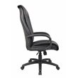 Scranton & Co LeatherPlus Spring Tilt Executive Chair with Pillow Top in Black
