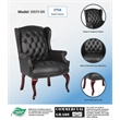 Scranton & Co Traditional Button Tufted Caressoft Guest Chair in Black