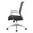 Scranton & Co Mesh Back Task Chair with Synchro-Tilt and Aluminum Base in Black