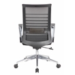 Scranton & Co Mesh Back Task Chair with Synchro-Tilt and Aluminum Base in Black