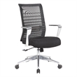 Scranton & Co Mesh Back Task Chair with Synchro-Tilt and Aluminum Base in Black