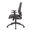 Scranton & Co Mesh Back Task Chair with Synchro-Tilt & Adjustable Arms in Black