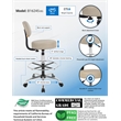Scranton & Co Vinyl Mid-Back Medical/Drafting Stool with Chrome Footring - Beige