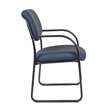 Scranton & Co Fabric Sled Base Guest Chair with Lumbar Support in Blue