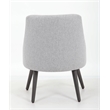 Scranton & Co Poly-Linen Weave Guest Chair with Metal Legs in Grey