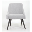Scranton & Co Poly-Linen Weave Guest Chair with Metal Legs in Grey