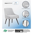 Scranton & Co Poly-Linen Weave Guest Chair with Metal Legs in Grey