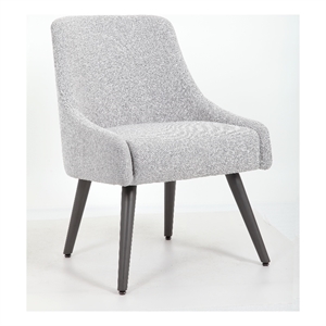 Scranton & Co Poly-Linen Weave Guest Chair with Metal Legs in Grey