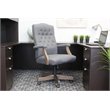Scranton & Co High-Back Executive Chair in Slate Gray Commercial Grade Linen