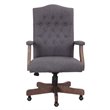 Scranton & Co High-Back Executive Chair in Slate Gray Commercial Grade Linen